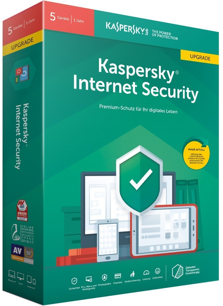 Kaspersky Internet Security 2019 Upgrade (5 postes) (1 an) (PKC)