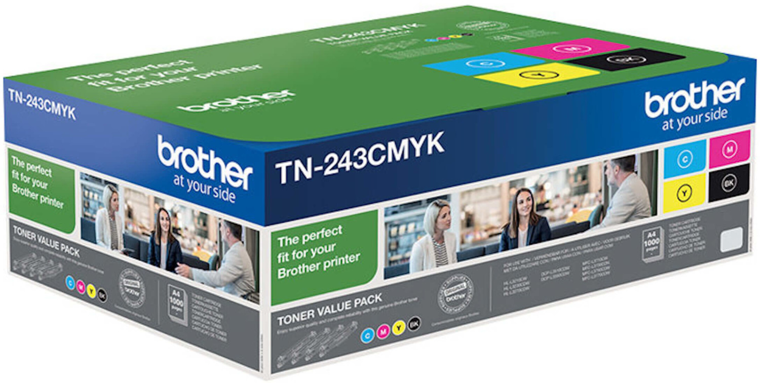 Brother TN 243 CMYK Laser toner Combo Pack 4 pcs - TN243CMYK Original -  C/M/Y/K 4000 pages