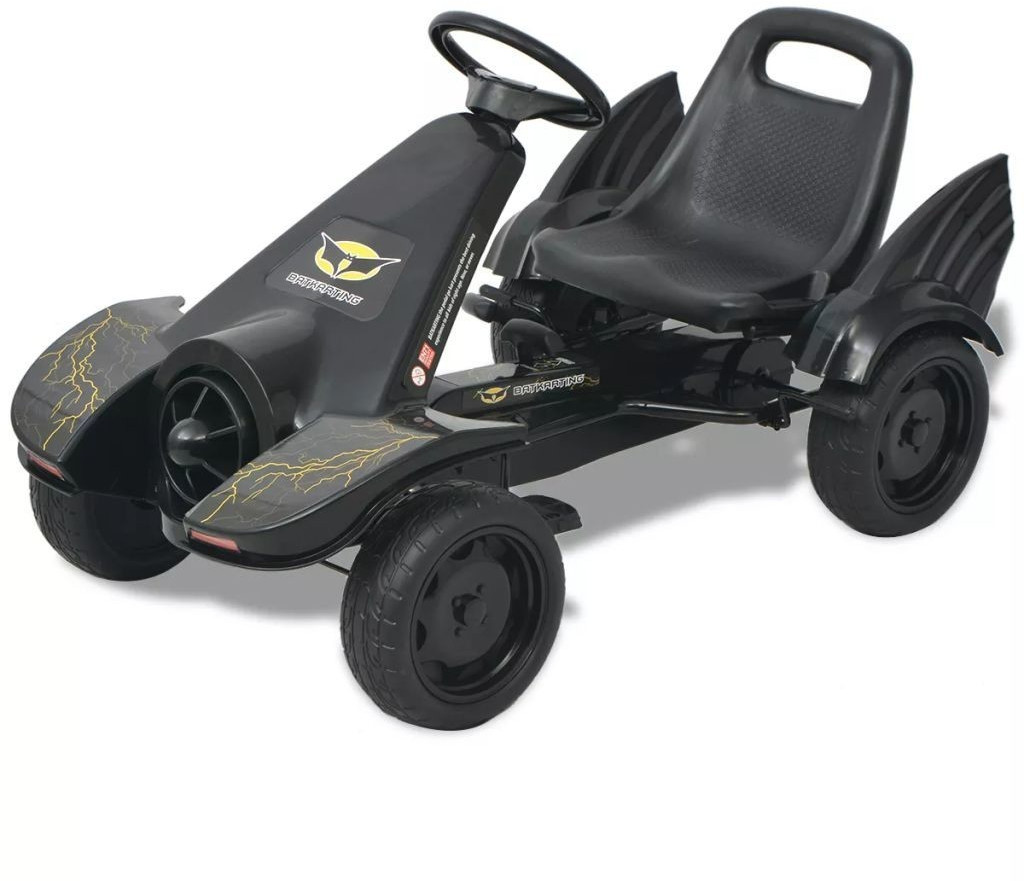 VidaXL Kart à pédales avec siège ajustable noir (80156)