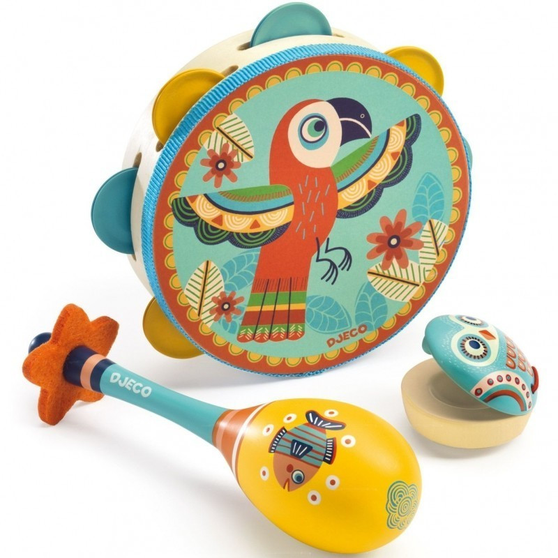 Malle de 10 instruments en bois pour enfant pour enfant de