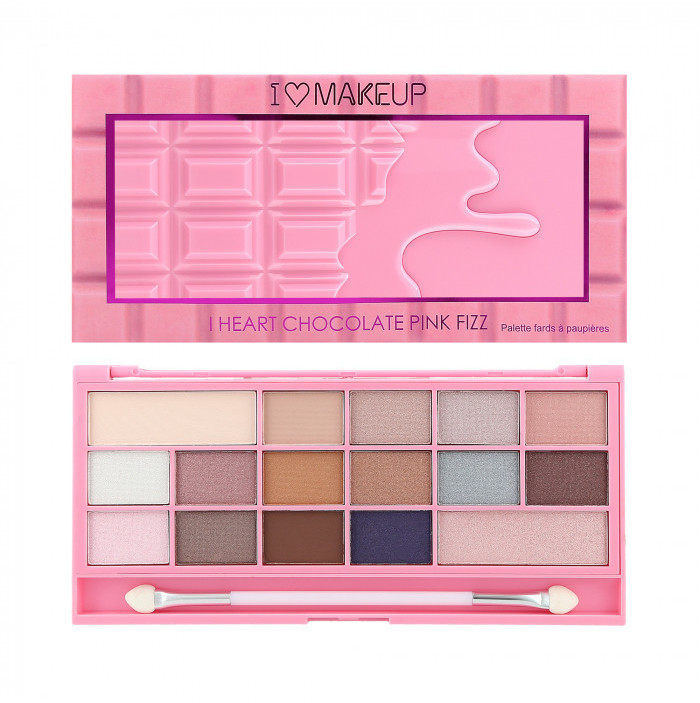 Makeup Revolution I Love Make Up Heart Chocolate Palette Pink Fizz (22g)