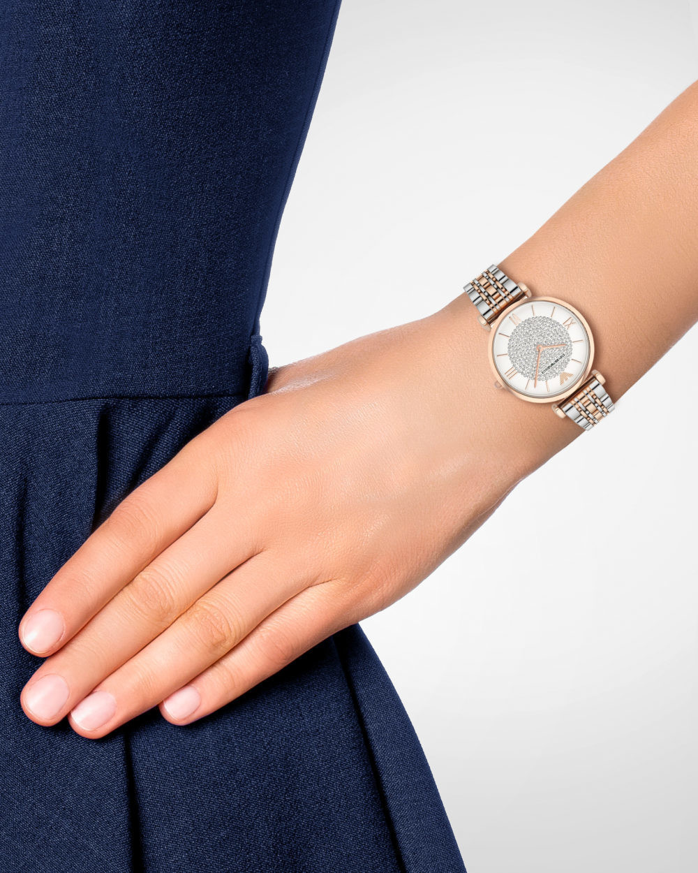 Emporio armani women's ar1926 retro two tone watch top