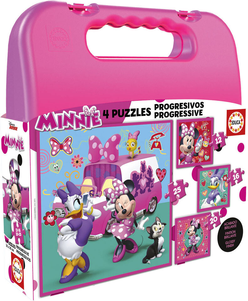Educa Borrás 4 Puzzles Progressive Minnie  (17638)