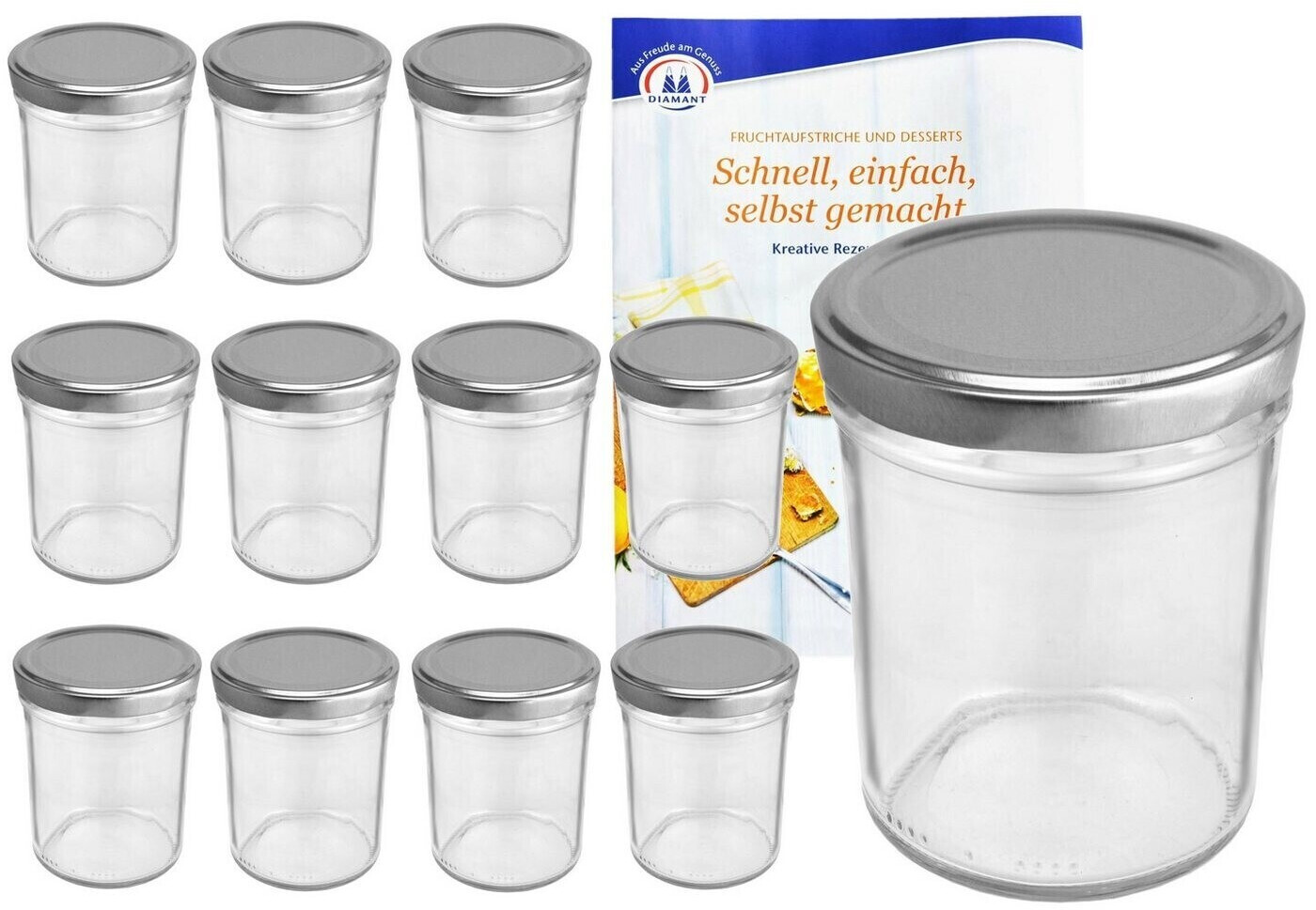 MamboCat Lot de 12 bocaux 230 ml