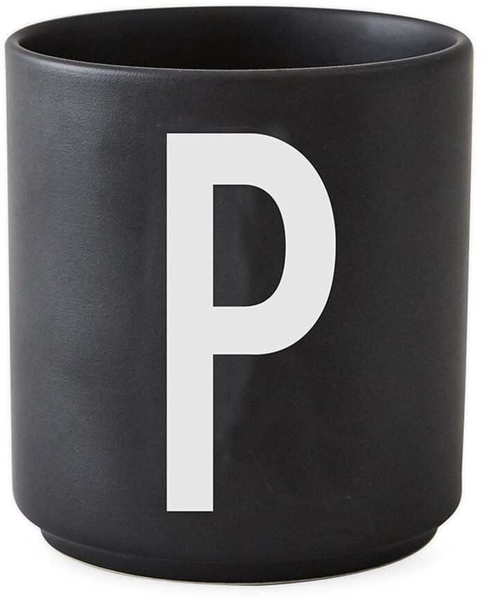 Design Letters AJ Mug Porcelain Black P Design Letters black / white