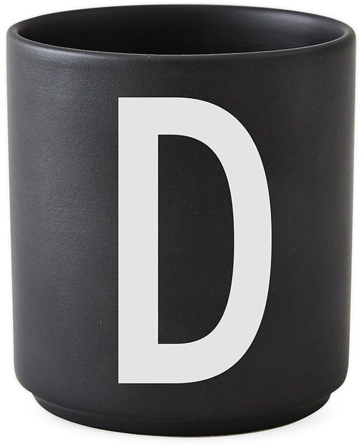 Design Letters AJ Mug Porcelain Black D Design Letters black / white