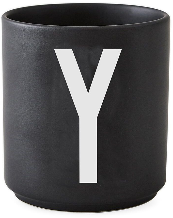 Design Letters AJ Mug Porcelain Black Y Design Letters black / white