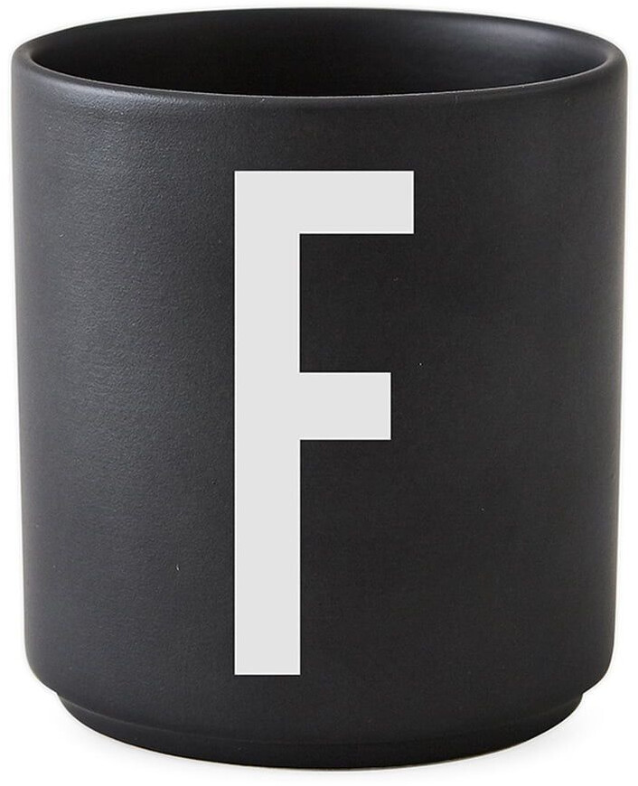 Design Letters AJ Mug Porcelain Black F Design Letters black / white