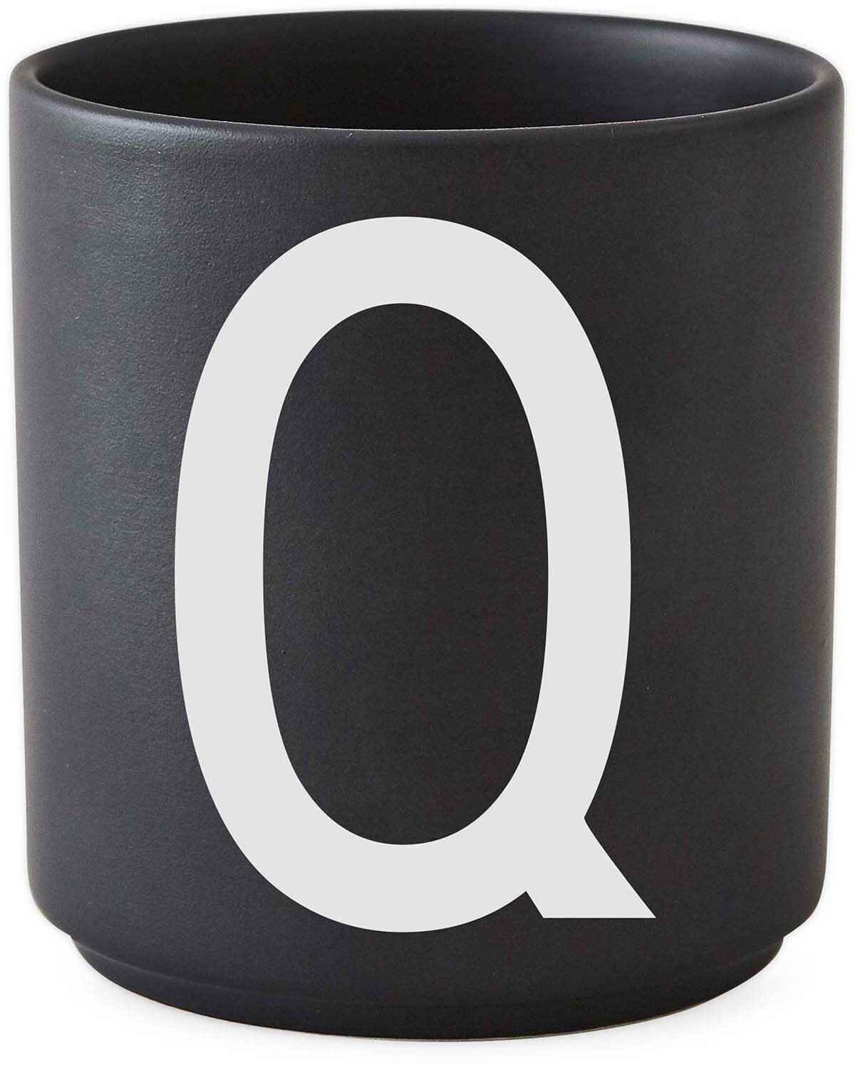 Design Letters AJ Mug Porcelain Black Q Design Letters black / white