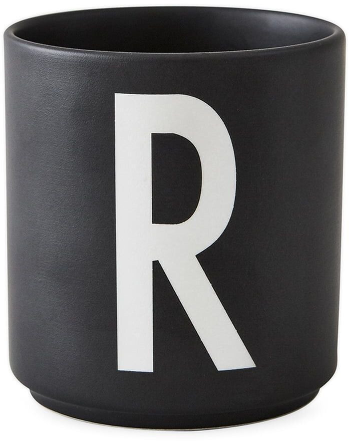 Design Letters AJ Mug Porcelain Black R Design Letters black / white