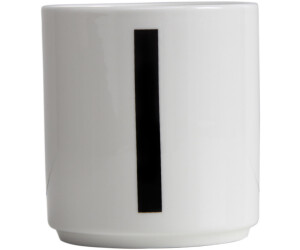 Tasse blanche design letters porcelaine blanc