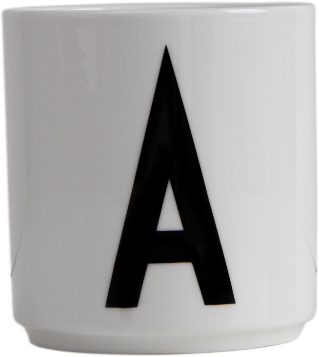 Design Letters AJ letters mug porcelain A Design Letters white / black