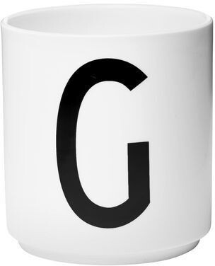 Design Letters AJ letters mug porcelain G Design Letters white / black