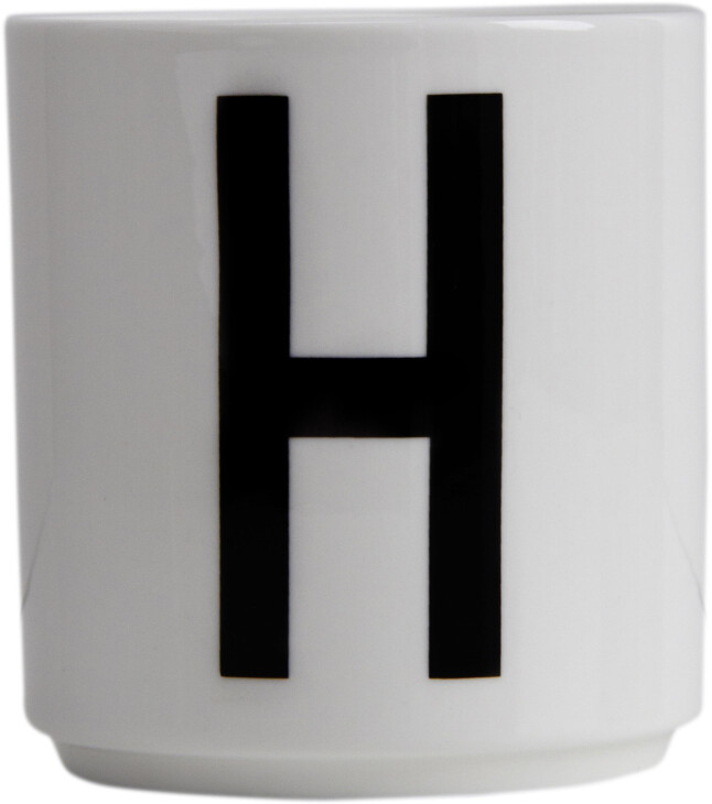 Design Letters AJ Letter Mug Porcelain H Design Letters white / black