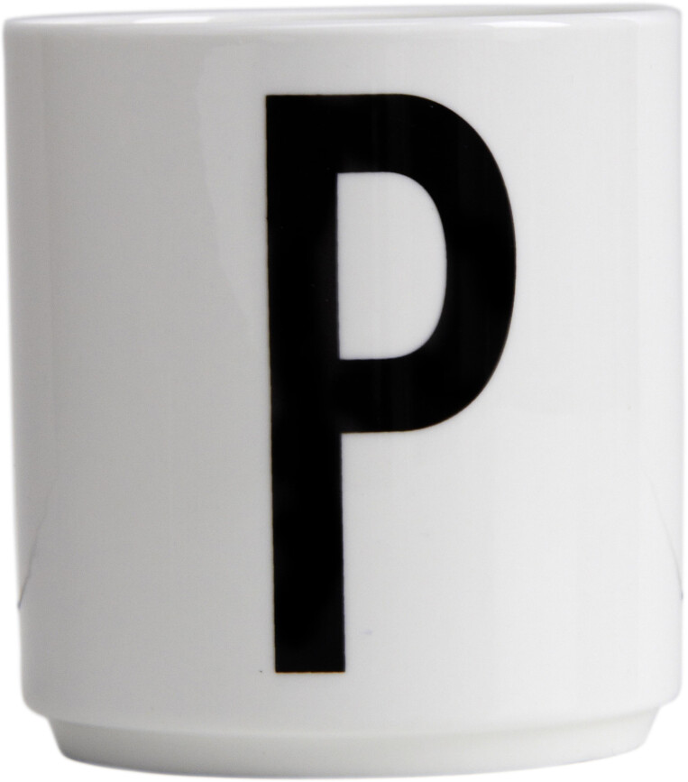 Design Letters AJ letters mug porcelain P Design Letters white / black