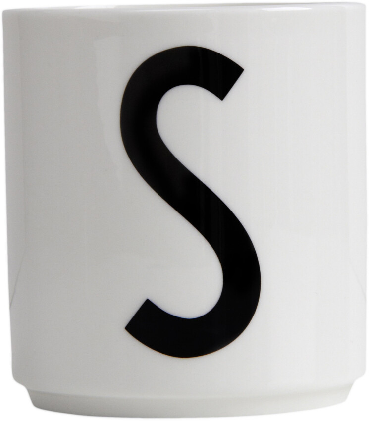 Design Letters AJ letters mug porcelain S Design Letters white / black