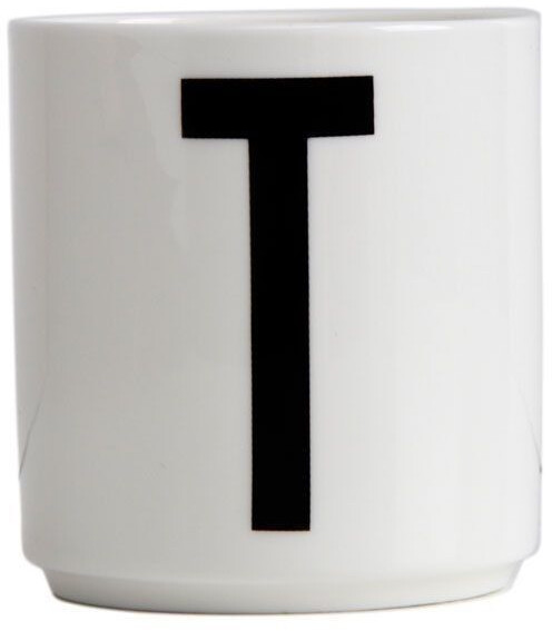 Design Letters AJ letters mug porcelain T Design Letters white / black