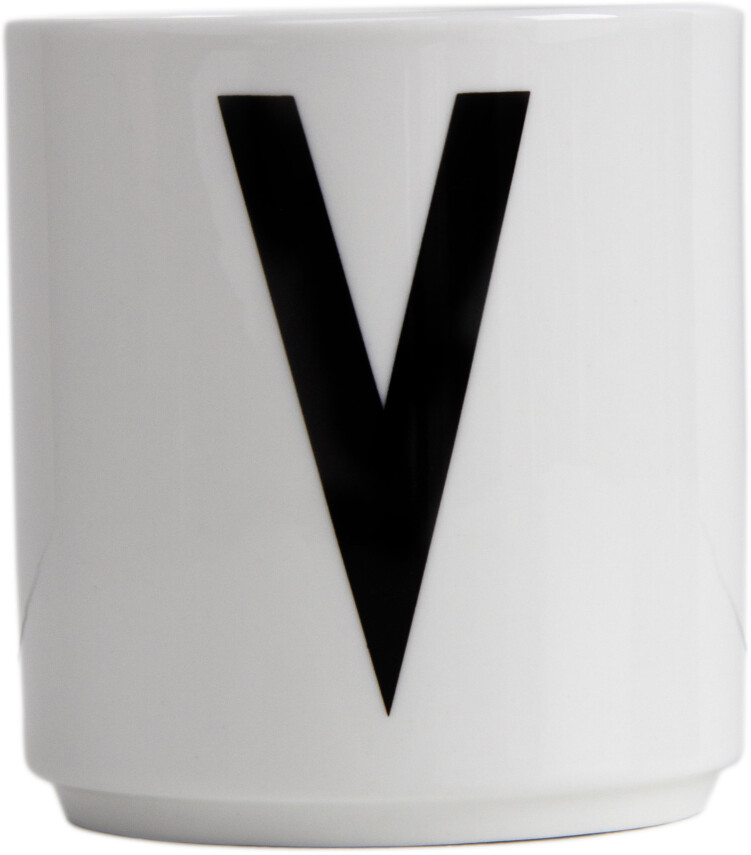 Design Letters AJ Letter Mug Porcelain V Design Letters white / black
