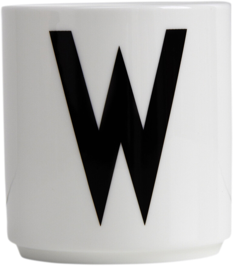 Design Letters AJ letters mug porcelain W Design Letters white / black
