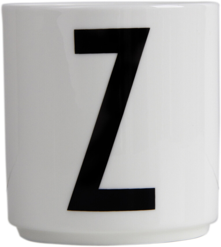 Design Letters AJ letters mug porcelain Z Design Letters white / black