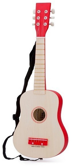 New Classic Toys Guitare de luxe naturel/rouge (10300)