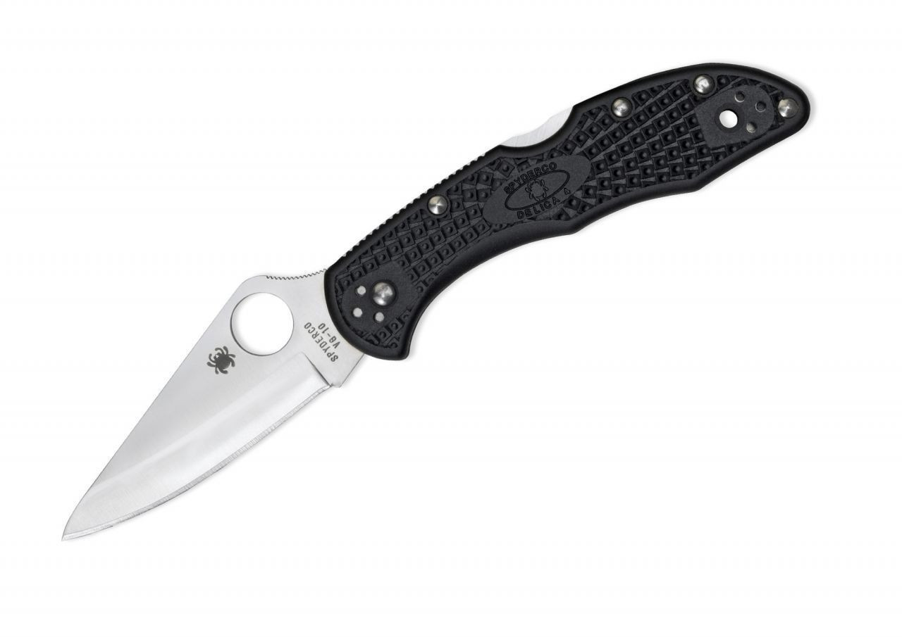 Spyderco Delica 4 (plain edge, frn, black)
