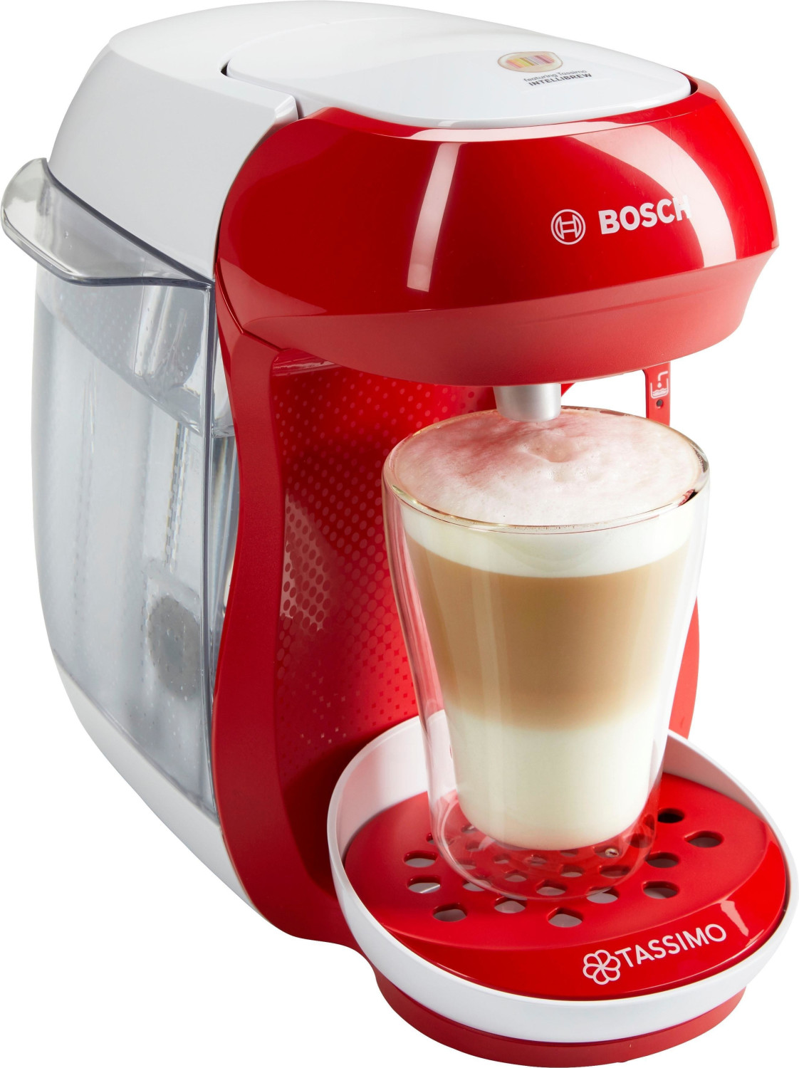Bosch Tassimo Happy Cafetera de Cápsulas Multibebida Roja/Blanca