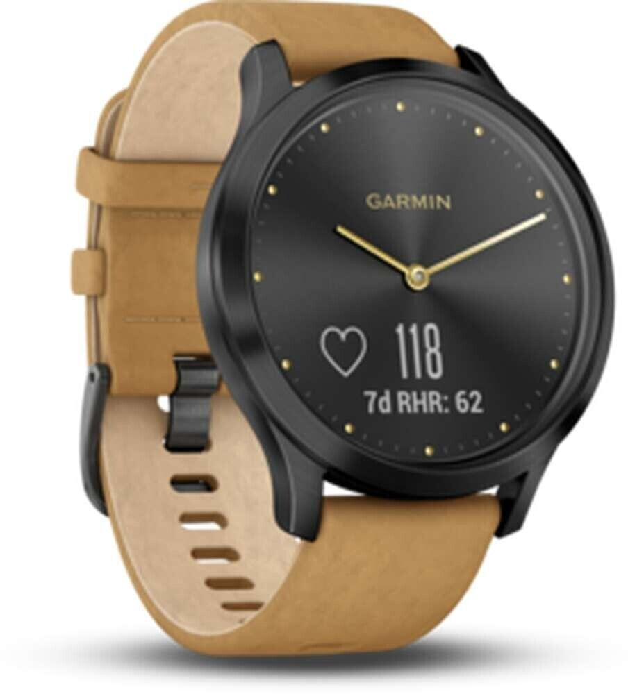 Garmin vivomove HR Premium onyx black tan au meilleur prix sur