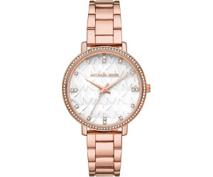 Michael kors women's pyper black leather strap watch clearance 38mm