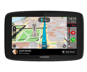 Digicharge Schwarzes Hartschalentasche für Tomtom Trucker 5000 5 GPS Sat NAV mit Tragegurt und Zubehörfach 