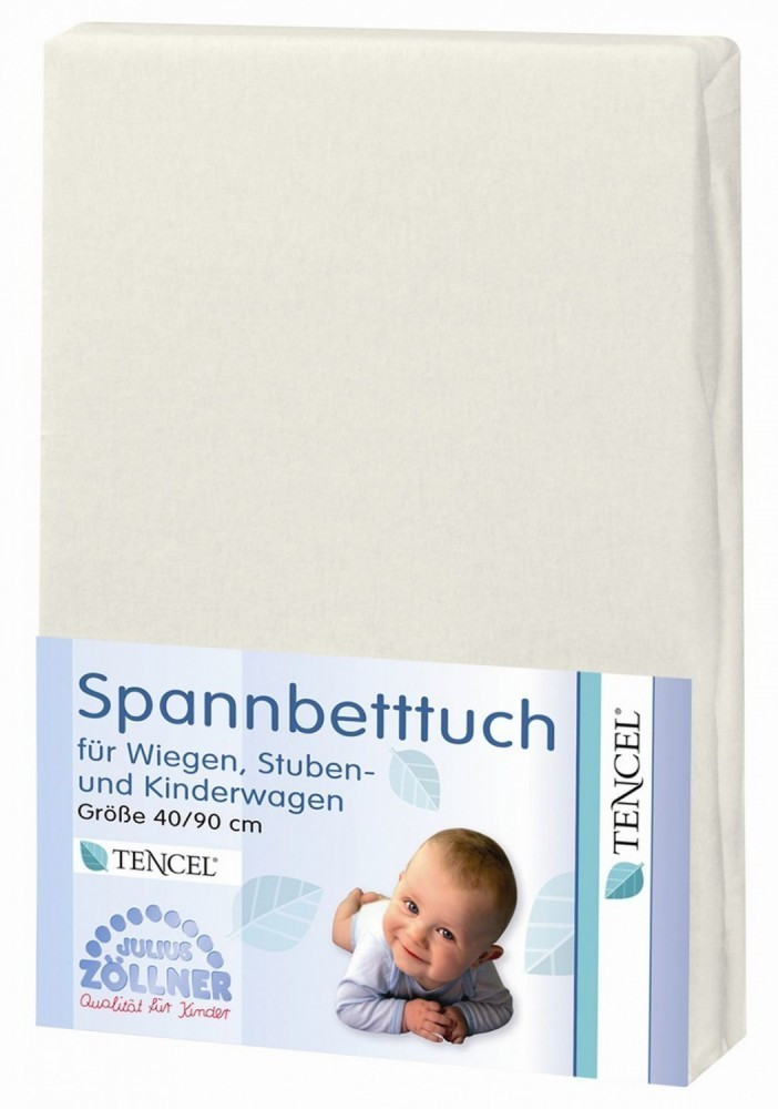 Julius Zöllner Cradle Fitted Sheet Tencel 90x40cm 3-Pack