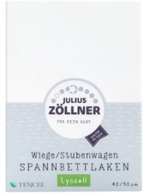 Julius Zöllner Cradle Fitted Sheet Tencel 90x40cm 3-Pack - White