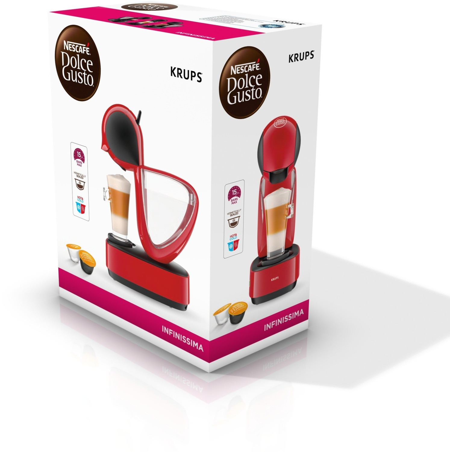 Caffettiera Con Capsule Dolce Gusto Infinissima Krups Kp1705 1,2 L Rosso