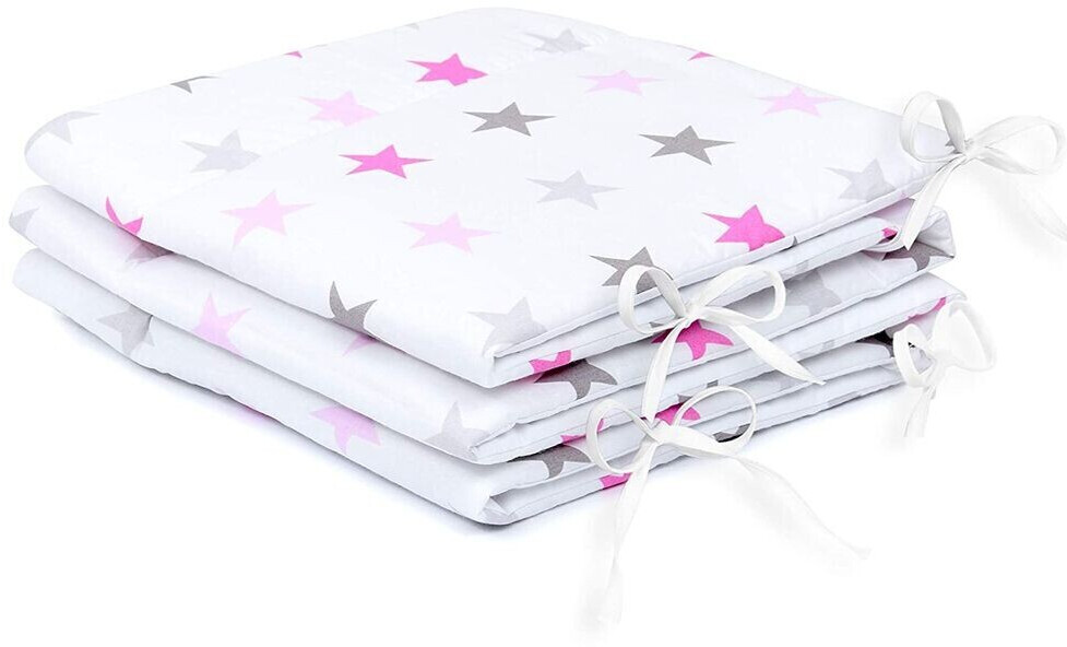 Amilian Bed Bumper 420x30cm Stars Grey