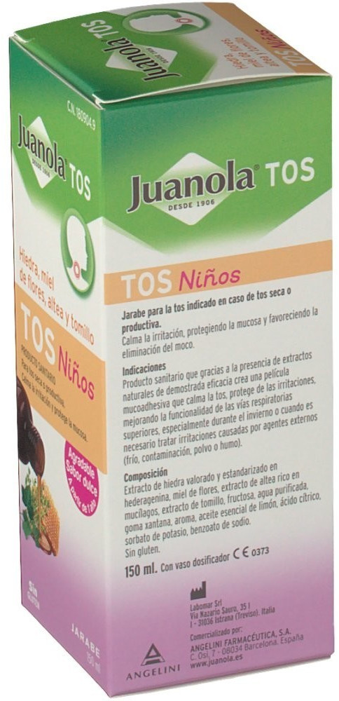 Juanola Jarabe Tos Niños Tos Seca o Productiva A Partir de 1 Año 150 ml -  Farmaten