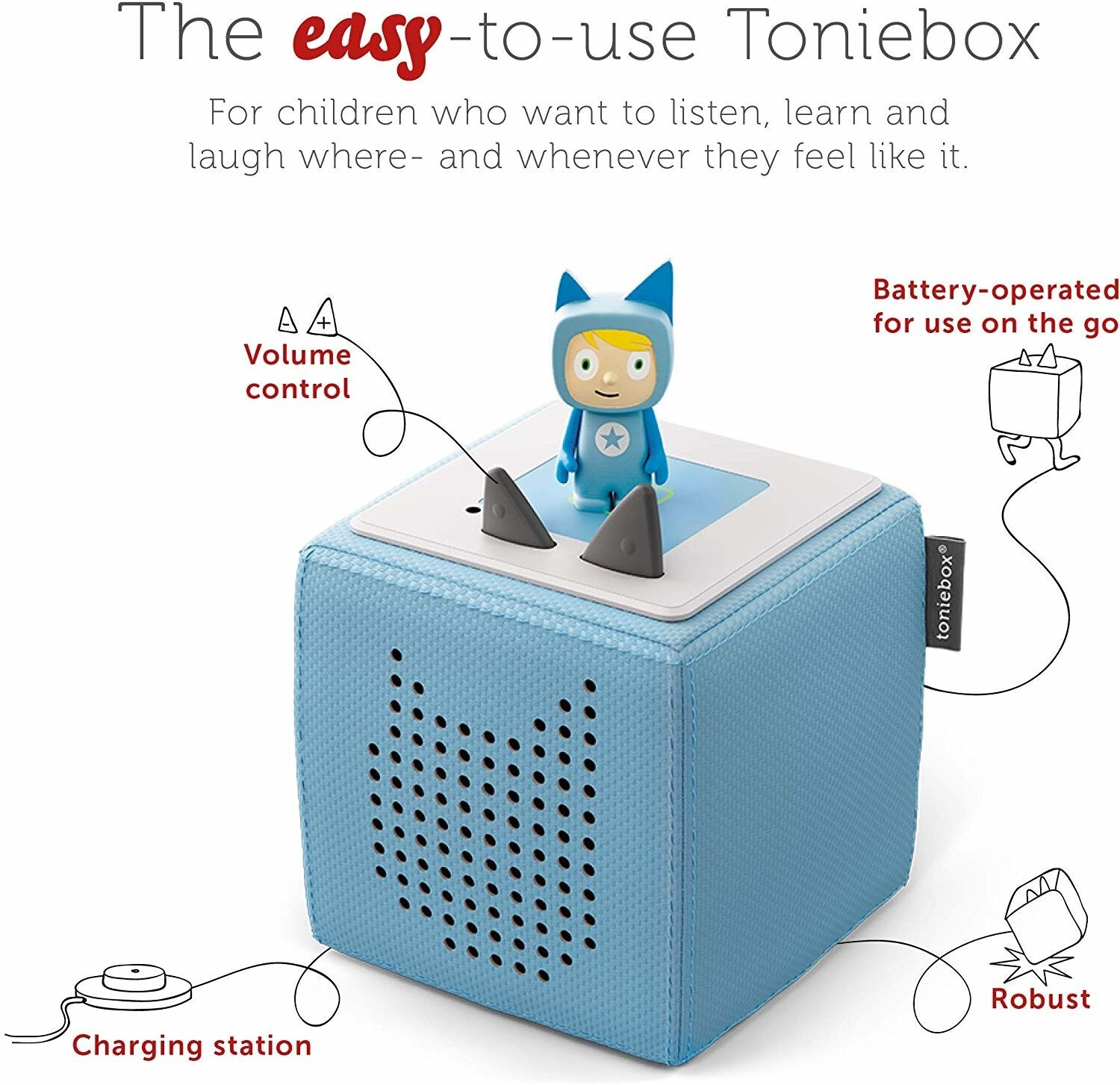 Tonies Toniebox Starterset light blue + Creative-Tonie (German)