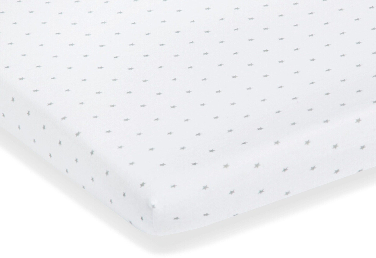 Pinolino Cot Fitted Sheet Jersey 2-Pack - Little Stars Grey