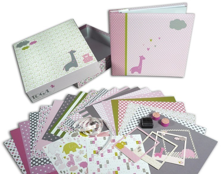 Toga Kit de naissance Scrapbooking Scrapbox naissance fille