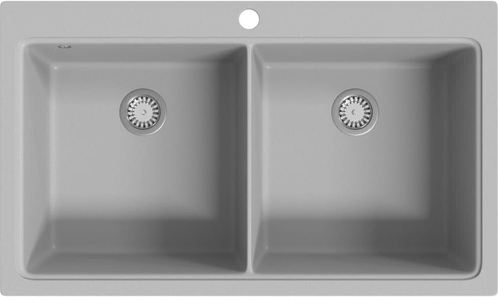 VidaXL Évier de cuisine encastrable à 2 bacs 141676