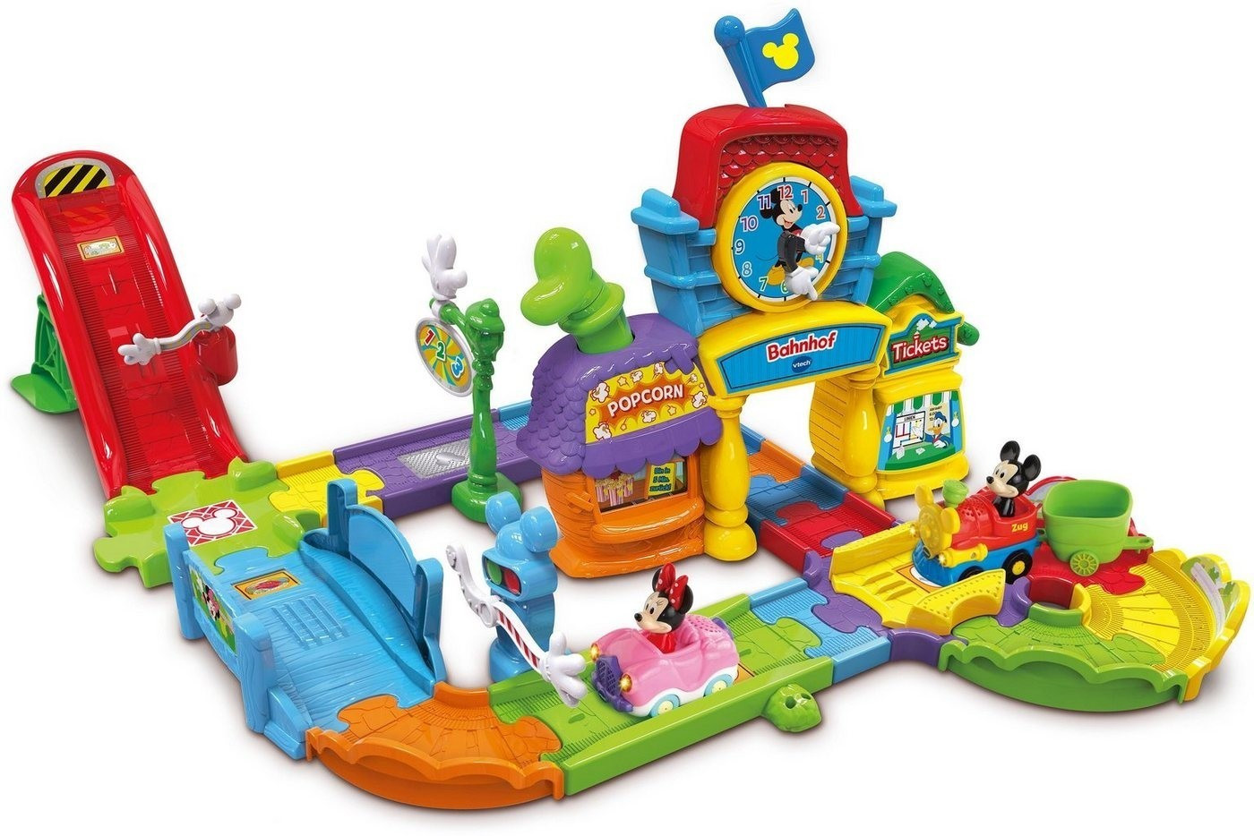 Vtech Tut Tut Baby Flitzer - Mickey Cabrio - Macchinina Interattiva Per Neonati Con Luci E Frasi, Compatibile Con Set Da Gioco