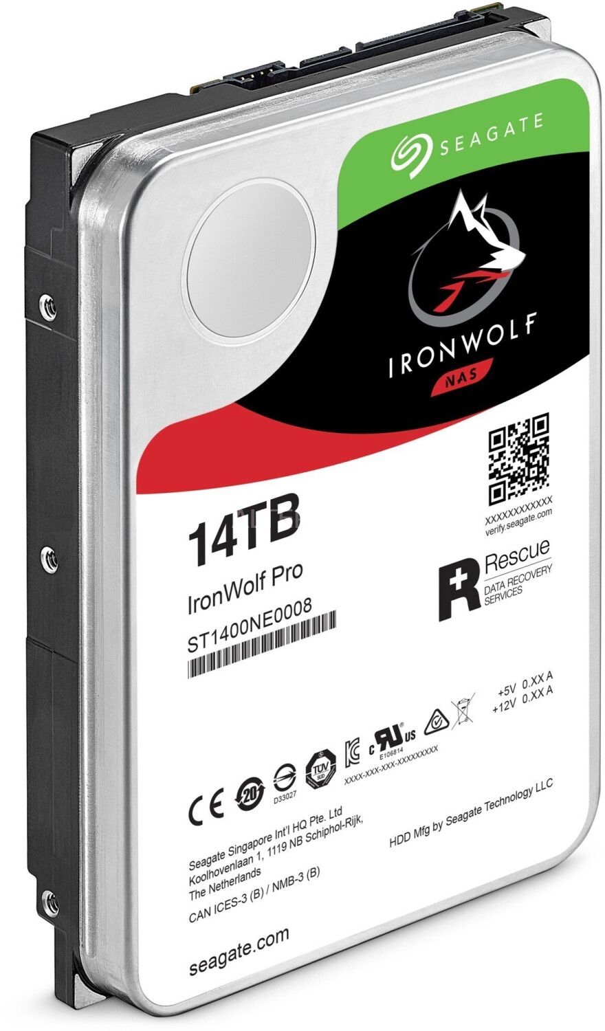 Seagate IronWolf Pro, 16 to, Disque Dur d'entreprise Interne NAS HDD – CMR,  3,5”, SATA 6 Gbits/s, 7 200 TR/Min, 256 Mo de mémoire Cache, Rescue  Services (ST16000NT001) : : Informatique