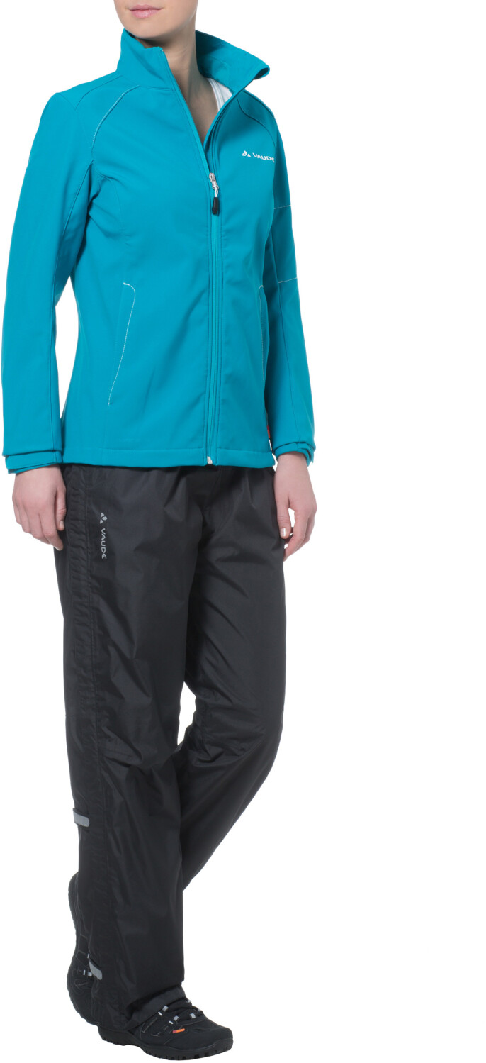 VAUDE Fluid Full-Zip Pantalon Imperméable Femme - Surpantalon Pluie Coupe-Vent Et Respirant