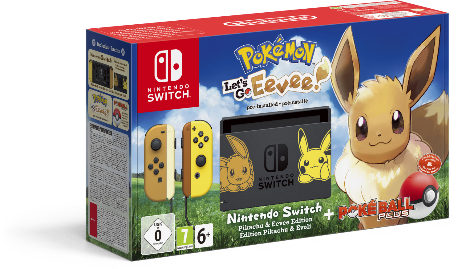 Nintendo Switch Pikachu & Évoli + Pokémon: Let's Go, Evoli + Pokéball Plus