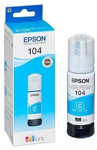 KMP Encre de recharge remplace Epson 104, 104 EcoTank, T00P2, C13T00P240  compatible cyan E192 1648,0003