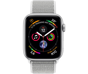 Apple Watch Series 4 GPS 44mm silber Aluminium Sport Loop muschel