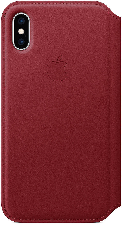 Apple Étui folio cuir (iPhone XS) rouge
