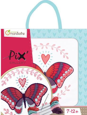 Avenue Mandarine Kit d'initiation broderie Pix Gallery Papillon