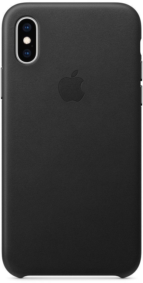 Apple Coque cuir (iPhone XS) noir