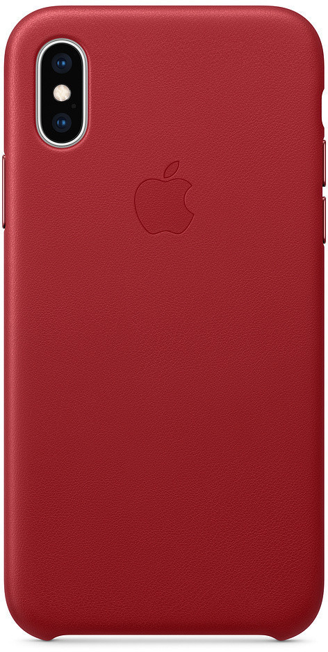 Apple Coque cuir (iPhone XS) rouge