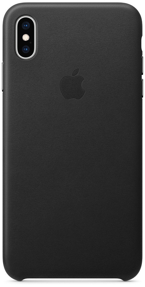 Apple Coque cuir (iPhone XS Max) noir